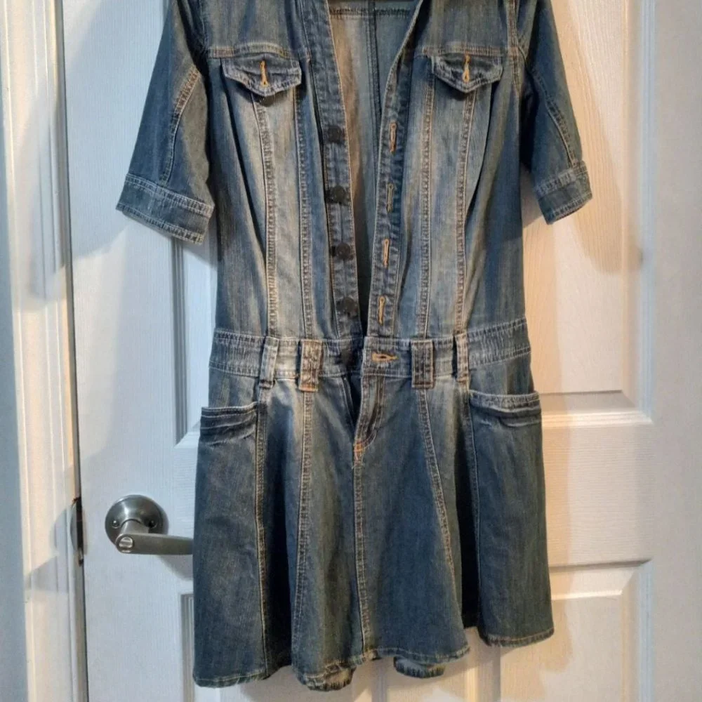 Denim Mini Dress - Picture 5 of 14